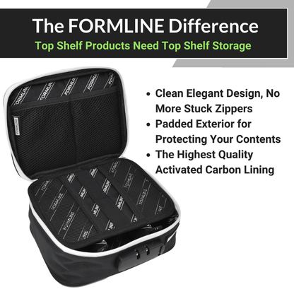 Smell Proof Case / Bag with Combination Lock (8 x 6 x 3 Inches)