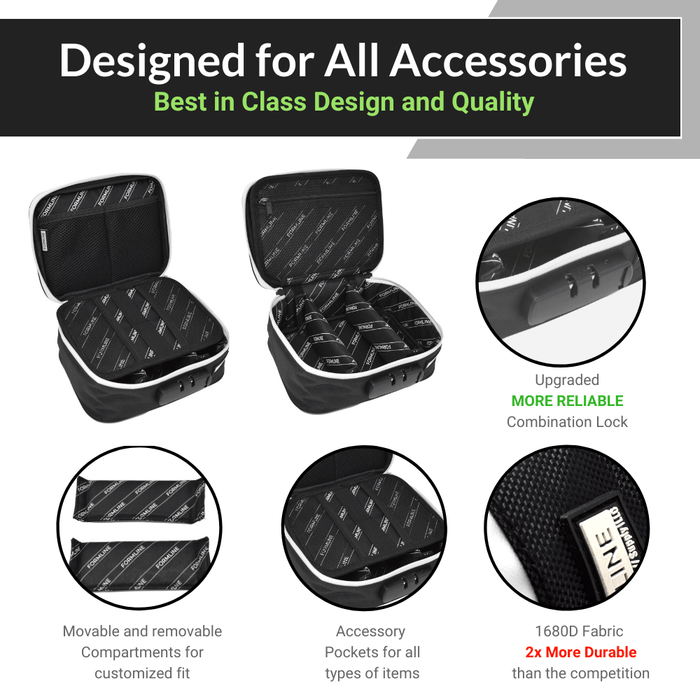 Smell Proof Case / Bag with Combination Lock (8 x 6 x 3 Inches)