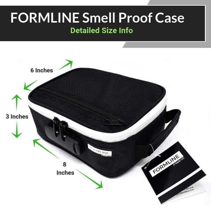 Smell Proof Case / Bag with Combination Lock (8 x 6 x 3 Inches)