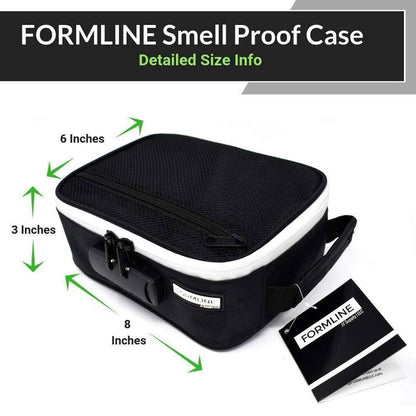 Smell Proof Case / Bag with Combination Lock (8 x 6 x 3 Inches)