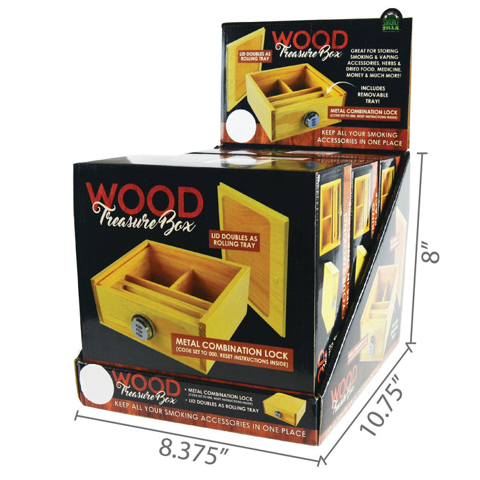 SMOKEZILLA LARGE WOOD TREASURE BOX