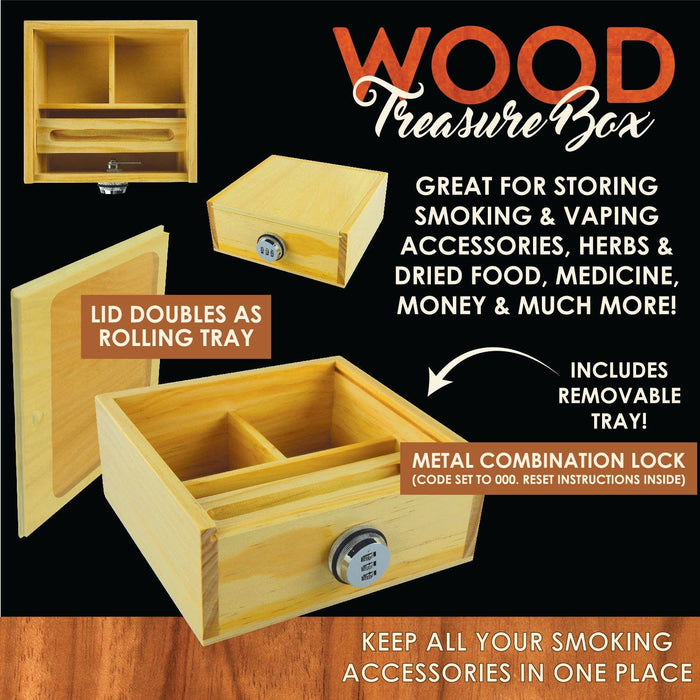 SMOKEZILLA LARGE WOOD TREASURE BOX