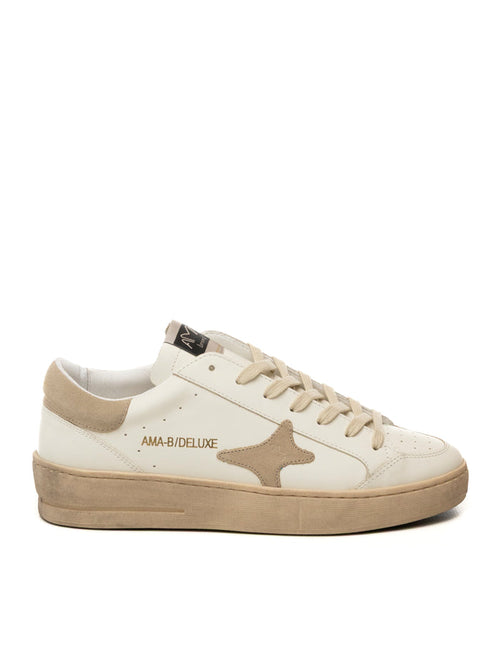 AMA BRAND DELUXE Sneaker slam bianco/beige SLAM U 4543-BIA/BEIGE