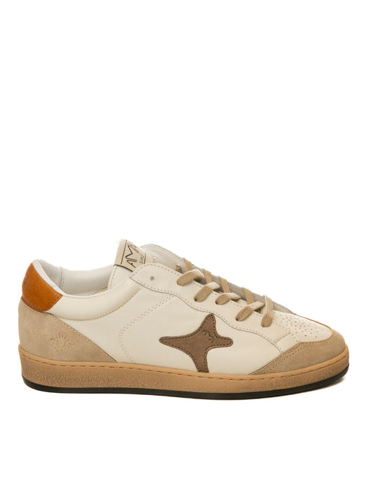 AMA BRAND DELUXE Sneaker sun bianco/cuoio SUN U 4580-BIA/CUOIO