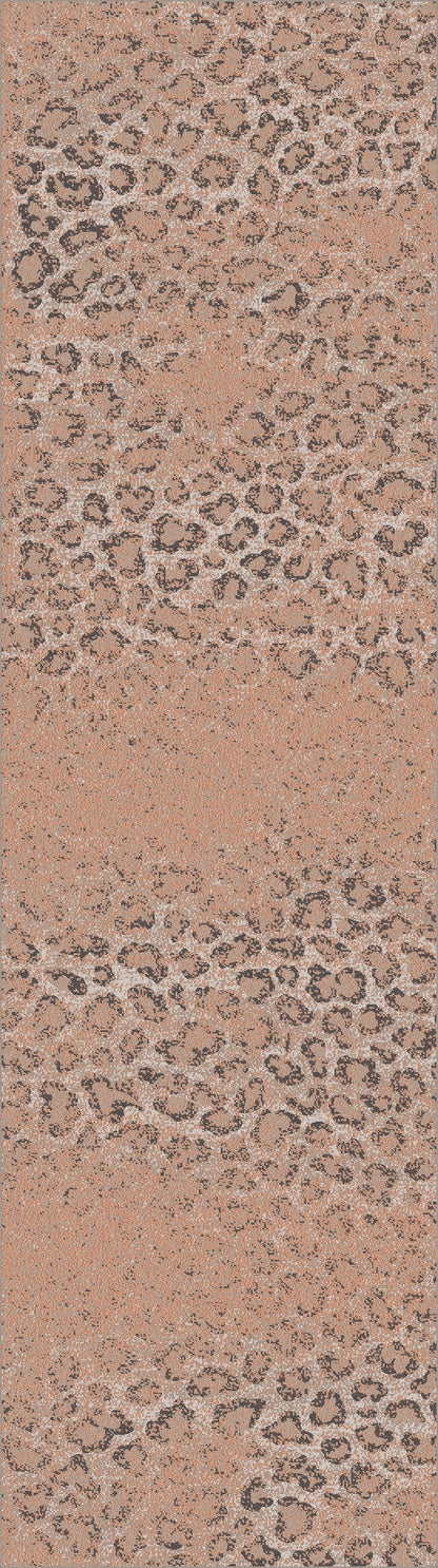 Image of an area rug, Snow Leopard - Distressed Blush