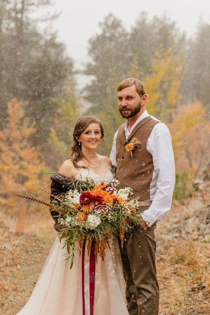 Snowy Orange DIY Wedding