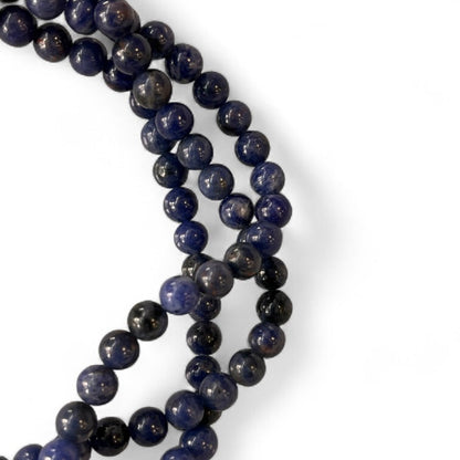 Sodalite 6mm Bead Strand – 14" Natural Crystal Beads for Jewelry Making & Spiritual Insight