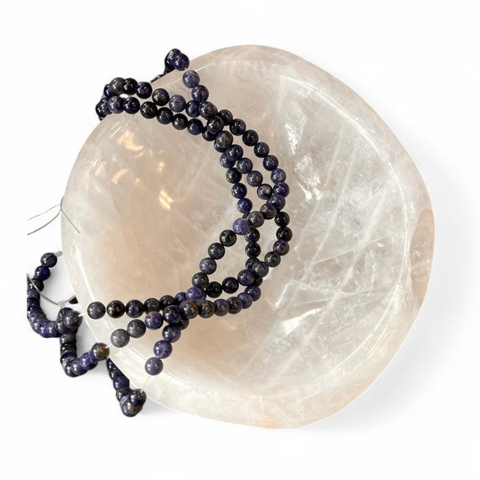Sodalite 6mm Bead Strand – 14" Natural Crystal Beads for Jewelry Making & Spiritual Insight