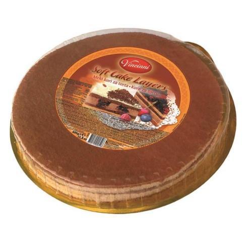 Soft Dark Cake Round Layers 400g (Vincinni) - MezeHub