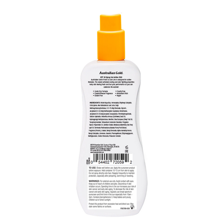 SPF 30 Active Chill Spray Gel