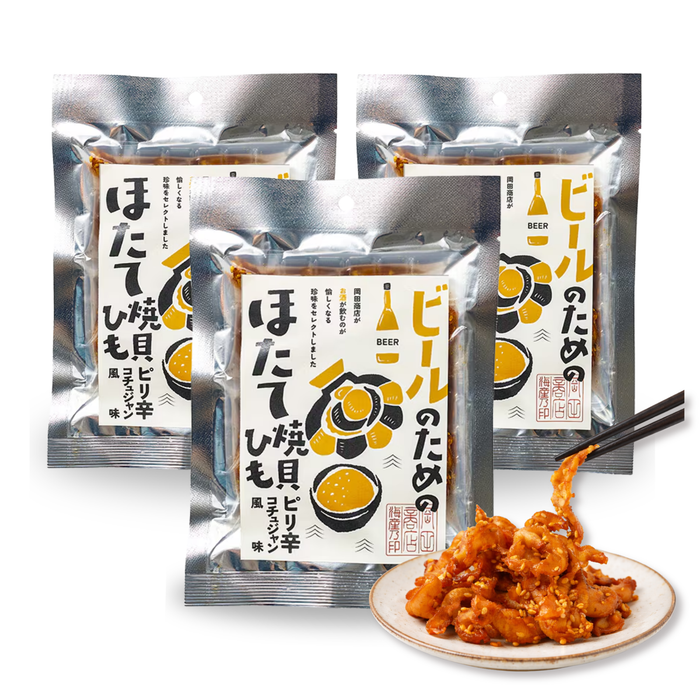 Spicy Gochujang Scallop Strips for Beer Pairing (31g x 3 pack)
