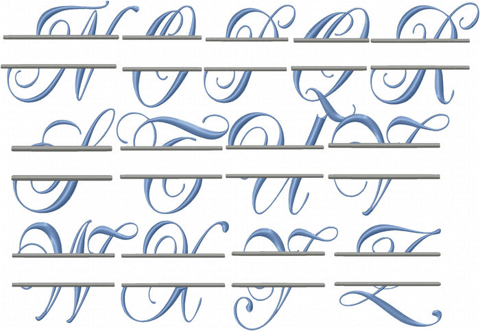 Split Letter Madison Font - Name Frame - Comes in 5 inch size - Machine Embroidery Design