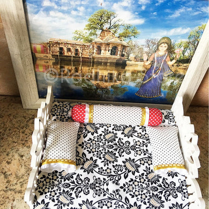 Sri Radha Shamasundar Lotus Bed - 8" Inch
