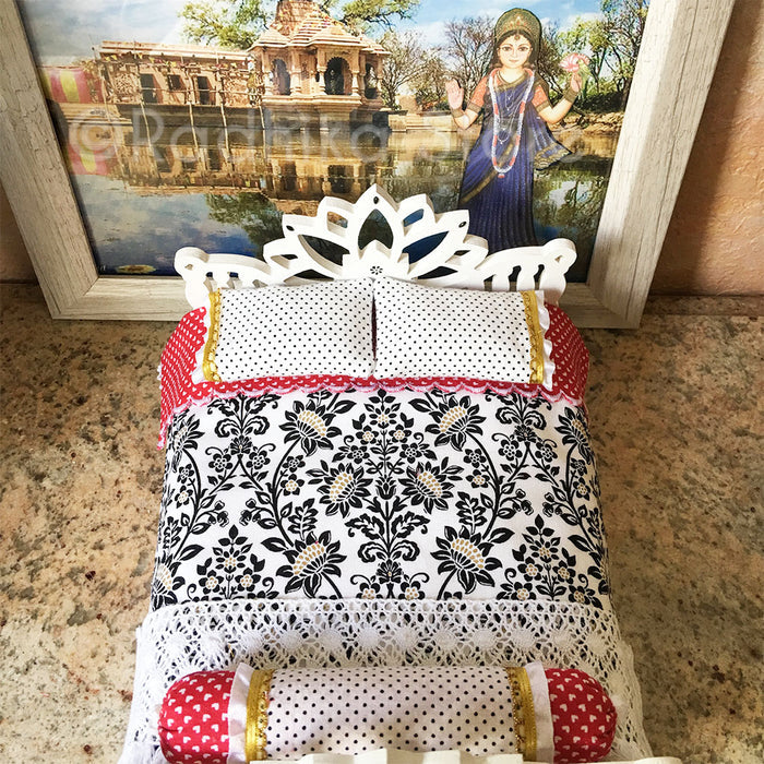 Sri Radha Shamasundar Lotus Bed - 8" Inch