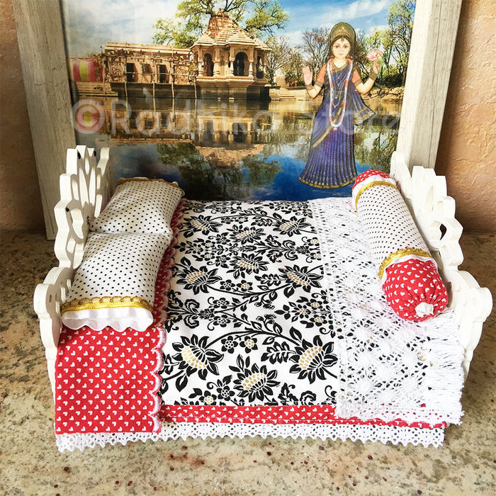 Sri Radha Shamasundar Lotus Bed - 8" Inch