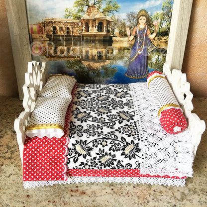 Sri Radha Shamasundar Lotus Bed - 8" Inch