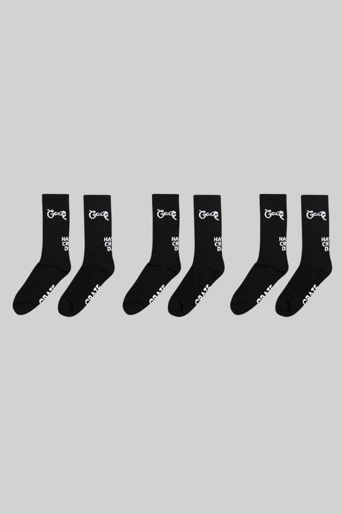 SS23 Black Scripted Sock Pack