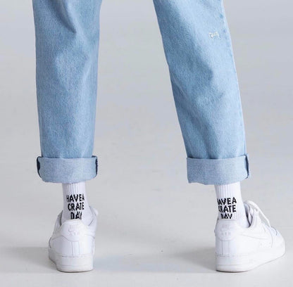 SS23 Scripted White Sock Pack