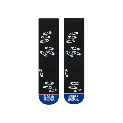 Stance Sock Safety Pinned Black Stance