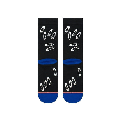 Stance Sock Safety Pinned Black Stance