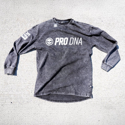 STONE WASHED LONG SLEEVE SHIRT - BLACK WASH