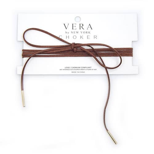 Suede Wrapping Choker Necklace