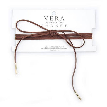 Suede Wrapping Choker Necklace