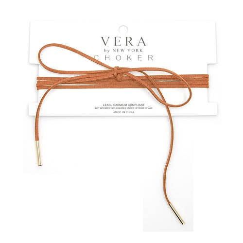 Suede Wrapping Choker Necklace