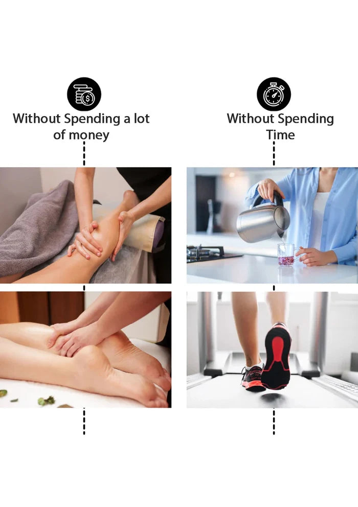 Collage of four images showing different activities with text labels.