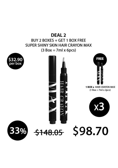 (BUY 2+1 FREE) SUPER SHINY SKIN HAIR CRAYON MAX
