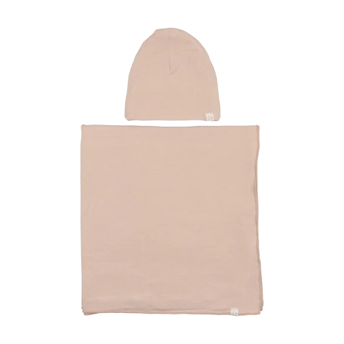 swaddle bamboo with beanie - dusty pink