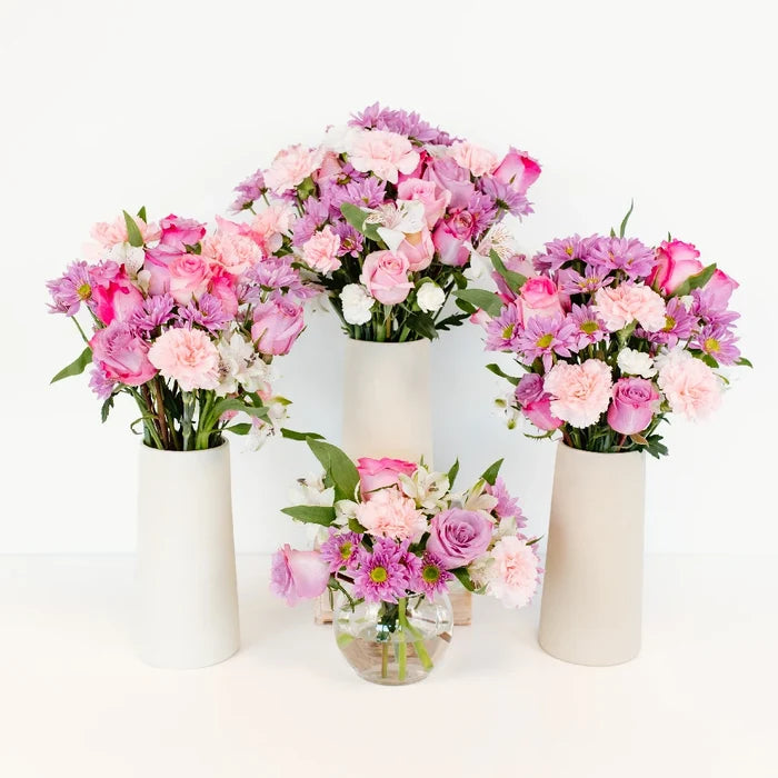 Sweet Harmony Pink Rose Centerpieces Hand - Image