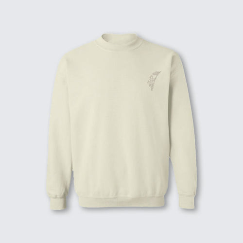 T2T Embroidered Lounge Essentials Sweatshirt – Unisex (Sand)