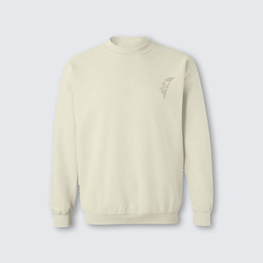 T2T Embroidered Lounge Essentials Sweatshirt – Unisex (Sand)