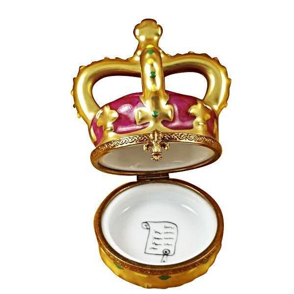 Tall Crown limoges box Porcelain Limoges French Trinket Box