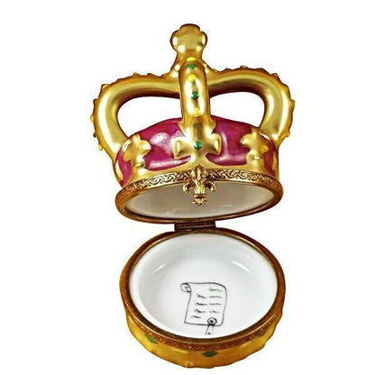 Tall Crown limoges box Porcelain Limoges French Trinket Box