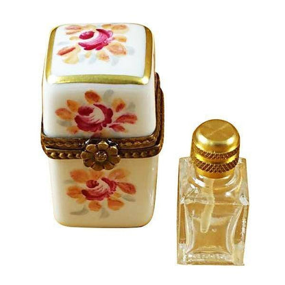 White Tall with One Bottle limoges box Porcelain Limoges French Trinket Box