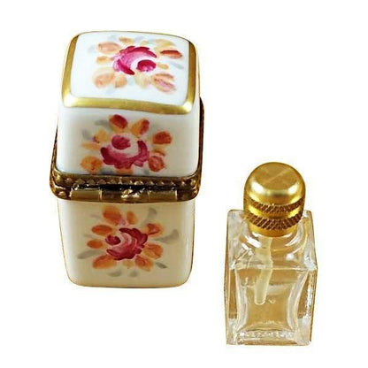White Tall with One Bottle limoges box Porcelain Limoges French Trinket Box