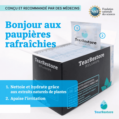TearRestore HylaWipe™ Tea Tree Eyelid Wipes