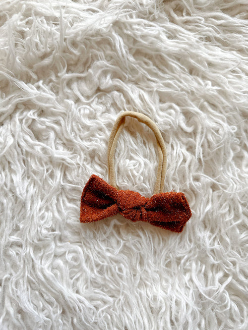 Textured Nylon Headband - Pumpkin Spice Sparkle