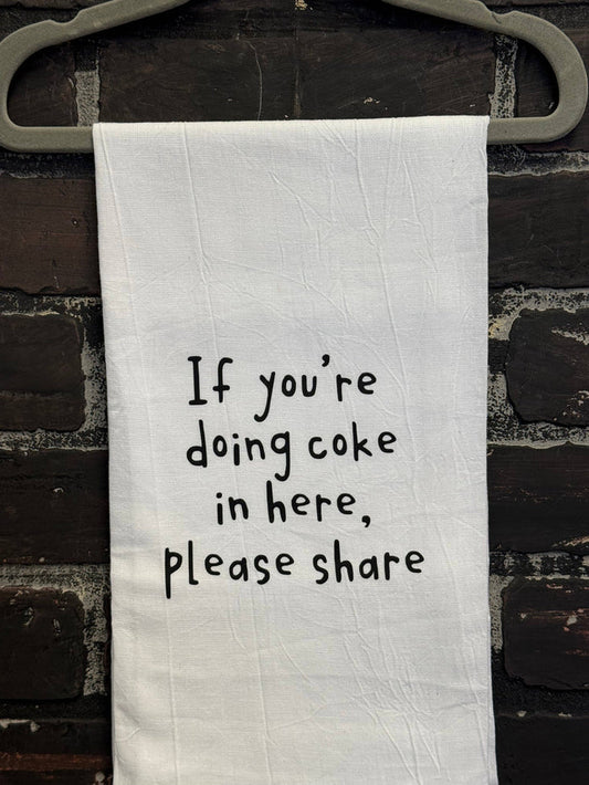 Three Black Cats Inc. - If you're doing coke in here please share, Hand towel