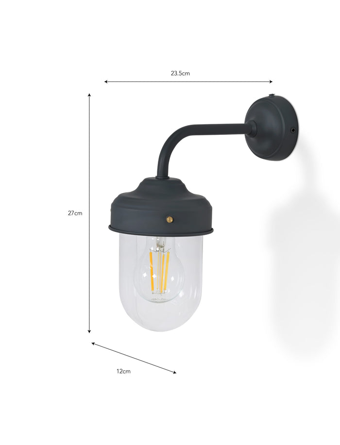 Thurlaston Barn Light Carbon Steel