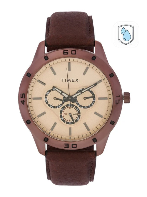 Timex Trendline Round 45mm Brown Dial Analog Watch - TW000U915