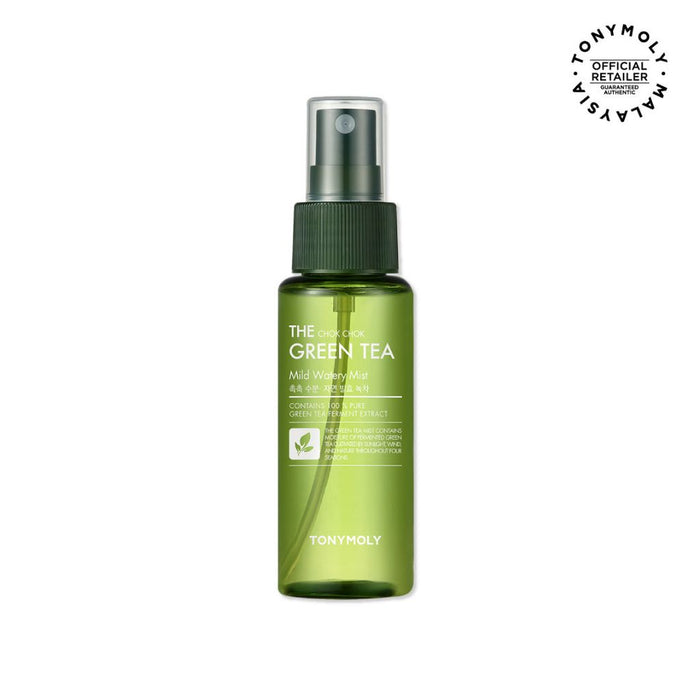 TONYMOLY The Chok Chok Green Tea Mild Watery Micro Mist Contain 100% Pure Green Tea Ferment Extract رذاذ صغير مائي خفيف من الشاي الأخضر