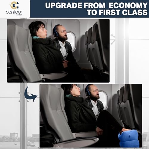 Travel Foot Rest Pillow – Inflatable Airplane Seat Extender (2 Pack)