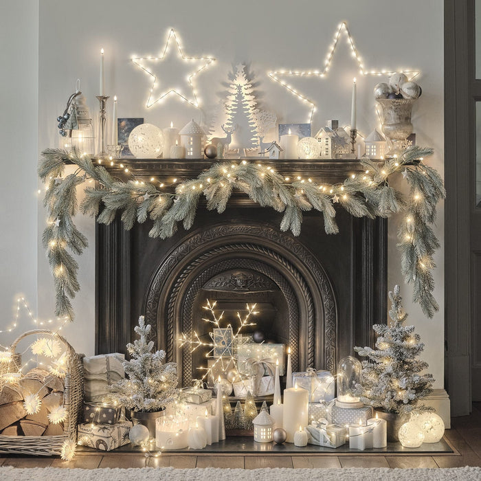 TruGlow® White Confetti Glass 3 Wick LED Candle with Remote Control