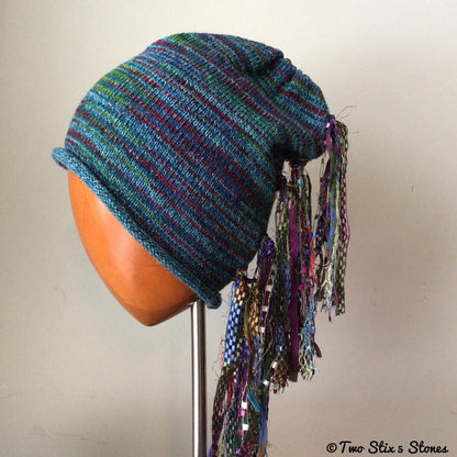 Turquoise Tweed Signature *Funky Chic* Hat