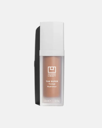 U Beauty The SUPER Tinted Hydrator Shade 9 in 30ml bottle, showing smooth, tinted moisturizer with natural finish and minimalist packaging.