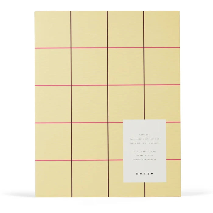Large Ruled & Plain Pages / Yellow Check