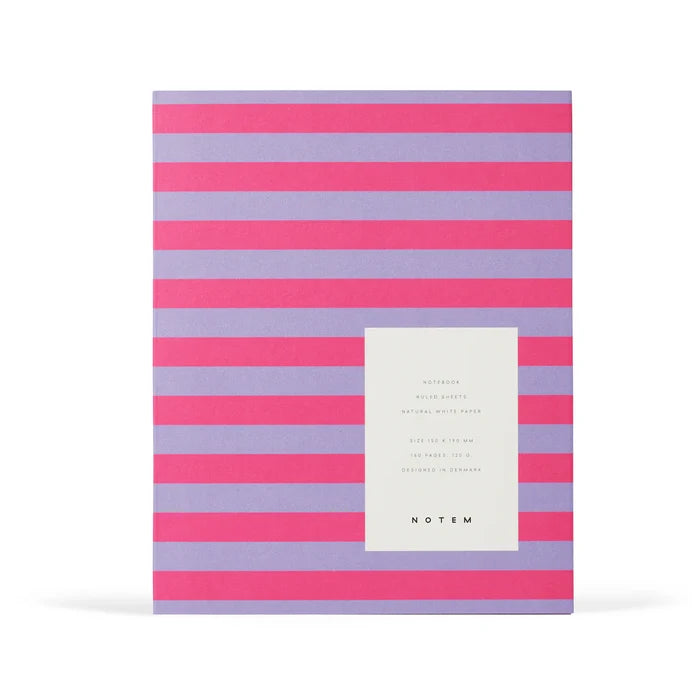 Medium Ruled Pages / Lavender Striped